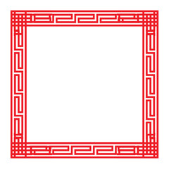 Classic Chinese red square frame