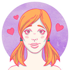 Portrait of young cutie girl