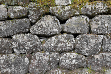 stacked stone wall