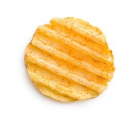 Crinkle cut potato chips.