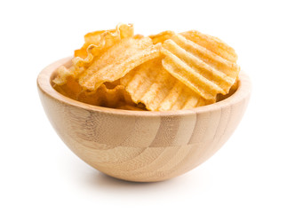 Crinkle cut potato chips.