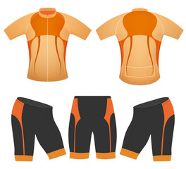 Brown colors cyclist,cycling vest vector design on a white background