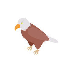 Eagle icon, isometric 3d style