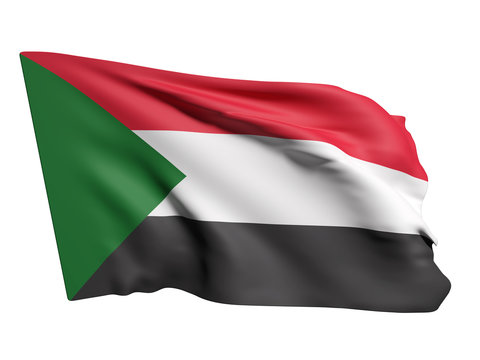 Sudan flag waving