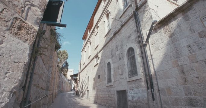 The via dolorosa in old city Jerusalem