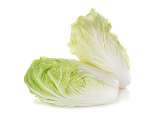 fresh Chinese cabbage on white background