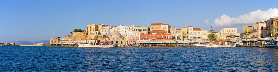 Fototapeta na wymiar Port of Chania town - Crete, Greece