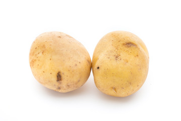 New potato isolated on white background.
