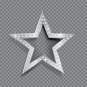 Grafic Metallic Silver Stars