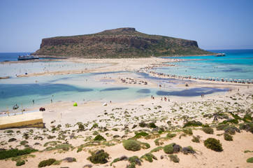 Balos beach on Crete island, Greece