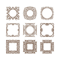 Set of simple linear monograms.