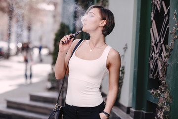 girl with the electronic cigarette