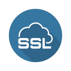 Cloud Security Icon. Flat Design.