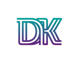 DK lines letter logo