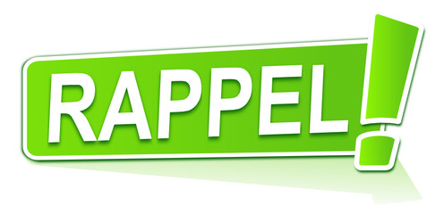 rappel sur étiquette verte