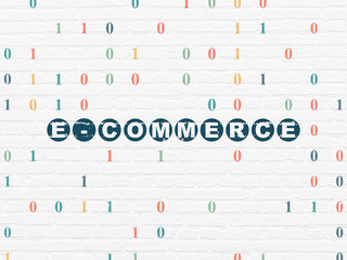 Business concept: E-commerce on wall background