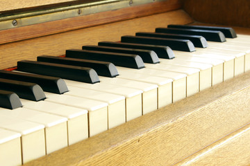 vintage piano keyboard