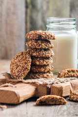 Oatmeal cookies with milk 