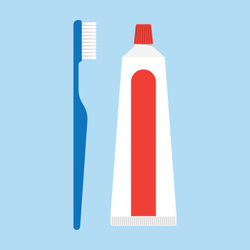 recommend clip art: isolated toothpaste and tooth brushes