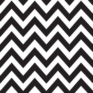 Classic zigzag lines pattern on black. Vector design