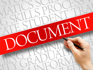 DOCUMENT word cloud, business concept