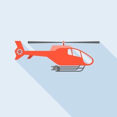 Obraz na płótnie Canvas flying helicopter, flat design