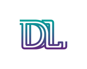 DL lines letter logo
