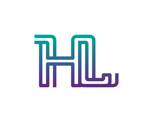 HL lines letter logo