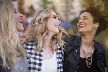 Obraz premium Three best friends having fun