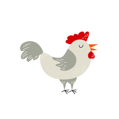 Cute cheerful Cockerel, the symbol of the new Chinese year 2017