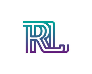 RL lines letter logo