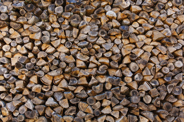 Wooden logs background