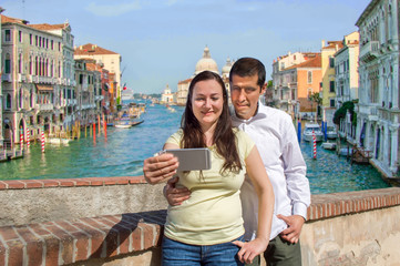 Fototapeta na wymiar selfie in Venice