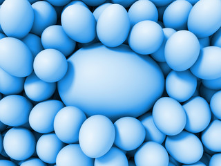 decorative blue eggs in two sizes 