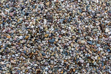 a surface of small stones and gravel