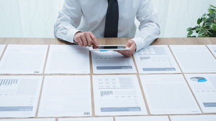 Executive working in the office