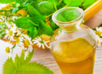 Kräuter und Öl