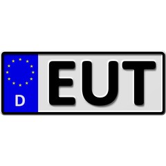 Nummernschild - Autokennzeichen für Eutin
