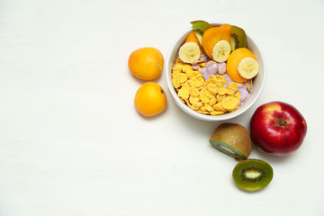 Fototapeta premium muesli and berry, healthy breakfast