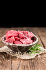 Beef Steak on wooden background