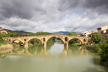 Fototapeta na wymiar Bridge Puente la Reina, Navarra, Spain