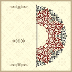 Vector lace pattern in Victorian style. Ornamental pattern.