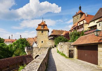 Fototapeta na wymiar Rothenburg ob der Tauber - Kobolzeller Bastion