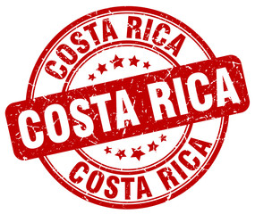 Costa Rica red grunge round vintage rubber stamp