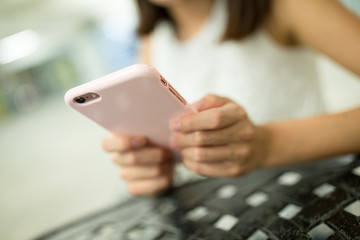 Woman use of cellphone