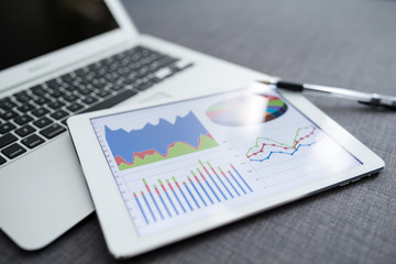 Digital computer with financial graph