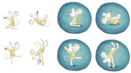 Mouse practicing yoga