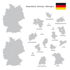 Deutschland Karte mit einzelnen Bundesländern