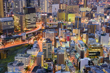 Fototapeta na wymiar Osaka Japan Skyline