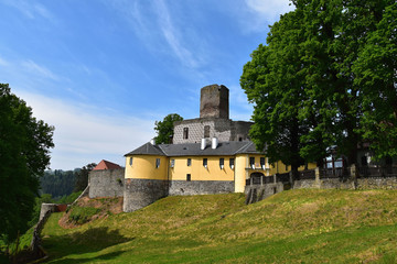 Fototapeta na wymiar Castle. Svojanov castle on a sunny day. Czech republic.